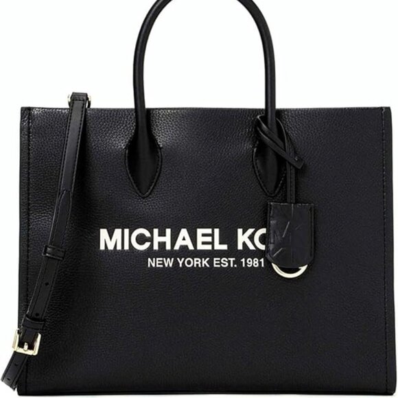 Michael Kors Mirella Medium Tote Bag in Black/White Multi - Picture 1 of 4